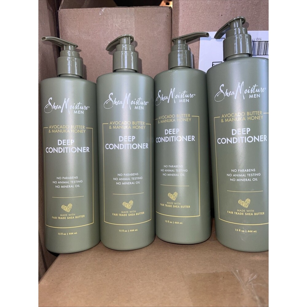 4 x Shea Moisture Men Avocado Butter & Manuka Honey Deep Conditioner 15 oz